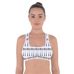 Kitchen Background Spatula Cross Back Sports Bra by Mariart