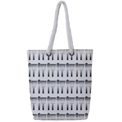 Kitchen Background Spatula Full Print Rope Handle Tote (Small)
