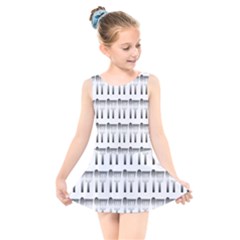 Kitchen Background Spatula Kids  Skater Dress Swimsuit