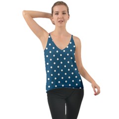 Polka Dot - Turquoise  Chiffon Cami