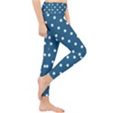 Polka Dot - Turquoise  Lightweight Velour Classic Yoga Leggings View4