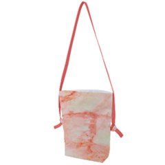 Coral Marble Folding Shoulder Bag