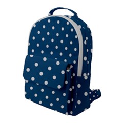 Polka Dot - Turquoise  Flap Pocket Backpack (large) by WensdaiAmbrose