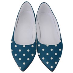 Polka Dot - Turquoise  Women s Low Heels by WensdaiAmbrose