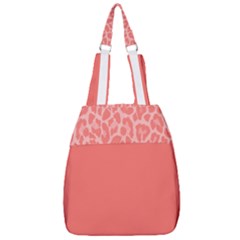 Coral Leopard Center Zip Backpack