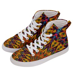 Background Abstract Texture Chevron Men s Hi-top Skate Sneakers