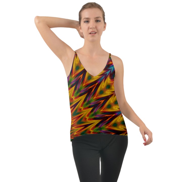 Background Abstract Texture Chevron Chiffon Cami