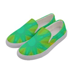 Kaleidoscope Background Green Women s Canvas Slip Ons by Mariart