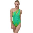 Kaleidoscope Background Green To One Side Swimsuit View1