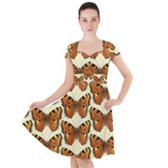 Butterflies Insects Cap Sleeve Midi Dress by Mariart