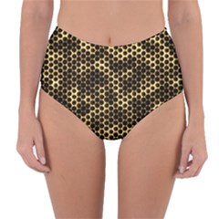 Honeycomb Beehive Nature Reversible High-waist Bikini Bottoms