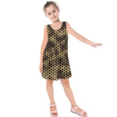 Honeycomb Beehive Nature Kids  Sleeveless Dress