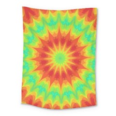 Kaleidoscope Background Mandala Red Green Medium Tapestry by Mariart