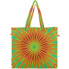 Kaleidoscope Background Mandala Red,green Sun Canvas Travel Bag