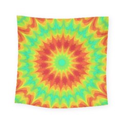 Kaleidoscope Background Red Yellow Square Tapestry (small) by Mariart