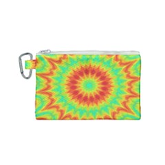 Kaleidoscope Background Red Yellow Canvas Cosmetic Bag (small)