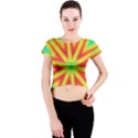 Kaleidoscope Background Star Crew Neck Crop Top View1