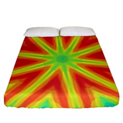 Kaleidoscope Background Star Fitted Sheet (queen Size)