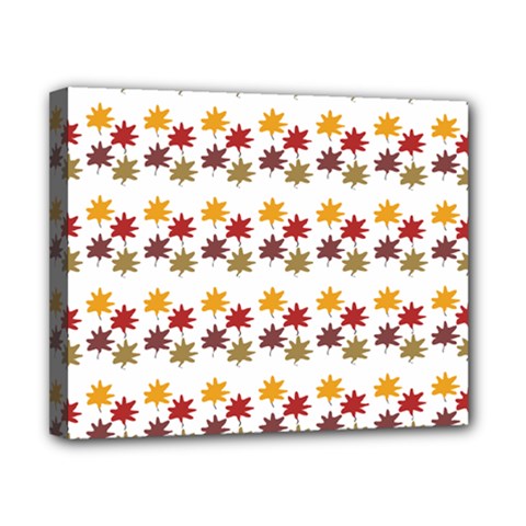 Autumn Leaves Canvas 10  X 8  (stretched) by Mariart