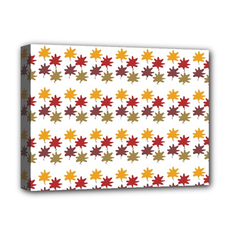 Autumn Leaves Deluxe Canvas 16  X 12  (stretched)  by Mariart