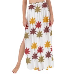 Autumn Leaves Maxi Chiffon Tie-up Sarong by Mariart