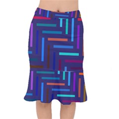 Line Background Abstract Mermaid Skirt
