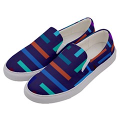 Line Background Abstract Men s Canvas Slip Ons by Mariart