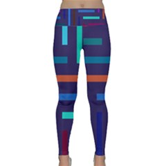 Line Background Abstract Lightweight Velour Classic Yoga Leggings
