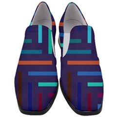 Line Background Abstract Slip On Heel Loafers by Mariart