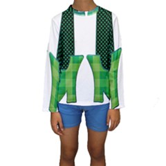 Saint Patrick S Day March Kids  Long Sleeve Swimwear by Mariart