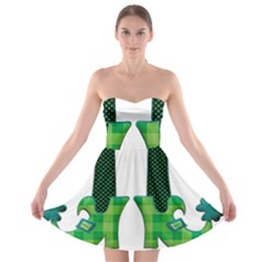 Saint Patrick S Day March Strapless Bra Top Dress by Mariart