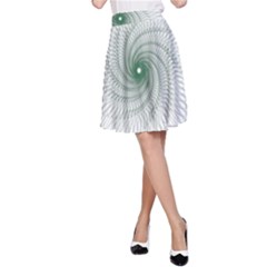 Spirograph Pattern A-line Skirt by Mariart