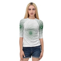 Spirograph Pattern Quarter Sleeve Raglan Tee