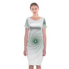 Spirograph Pattern Classic Short Sleeve Midi Dress