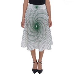 Spirograph Pattern Perfect Length Midi Skirt