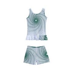 Spirograph Pattern Kids  Boyleg Swimsuit