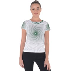 Spirograph Pattern Short Sleeve Sports Top 