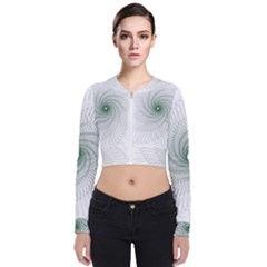 Spirograph Pattern Long Sleeve Zip Up Bomber Jacket