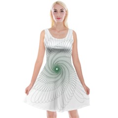 Spirograph Pattern Reversible Velvet Sleeveless Dress