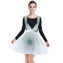 Spirograph Pattern Plunge Pinafore Dress