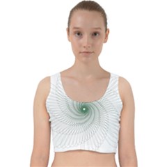 Spirograph Pattern Velvet Racer Back Crop Top