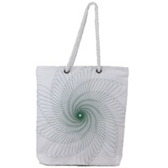 Spirograph Pattern Full Print Rope Handle Tote (Large)