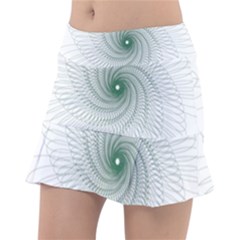 Spirograph Pattern Tennis Skirt