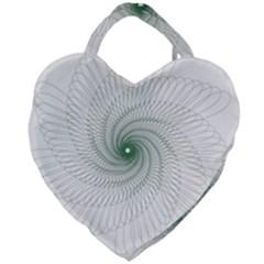 Spirograph Pattern Giant Heart Shaped Tote