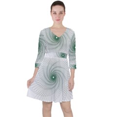 Spirograph Pattern Ruffle Dress