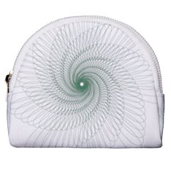 Spirograph Pattern Horseshoe Style Canvas Pouch