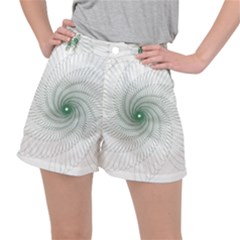 Spirograph Pattern Stretch Ripstop Shorts