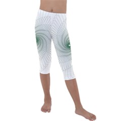 Spirograph Pattern Kids  Lightweight Velour Capri Leggings 