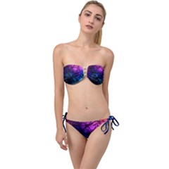 Fall Feels Twist Bandeau Bikini Set