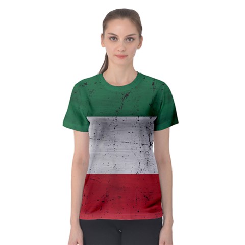 Flag Patriote Quebec Patriot Red Green White Grunge Separatism Women s Sport Mesh Tee by Quebec